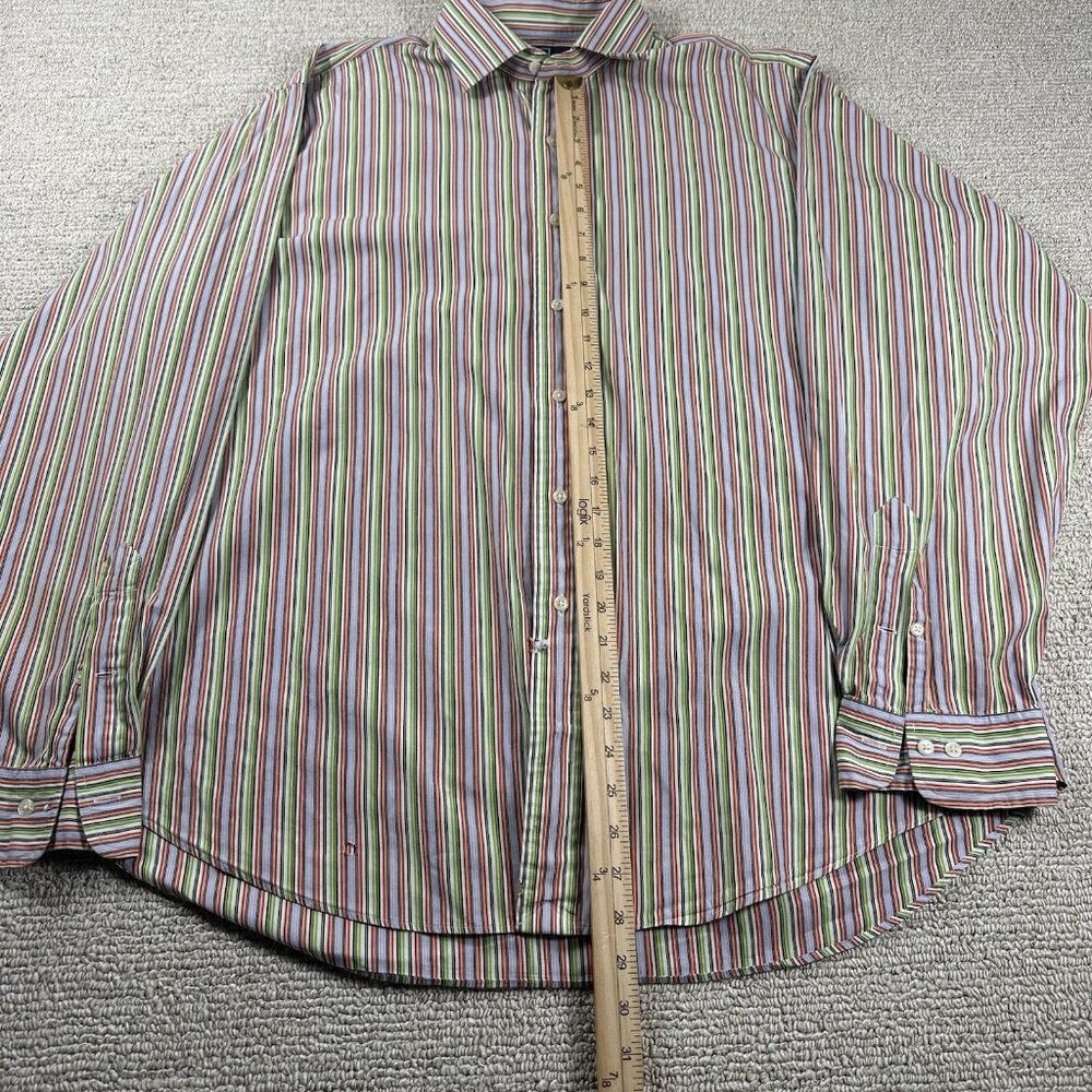 Polo Lauren Ralph Regent Striped Button Shirt Multicolor Men’s Size 18 / XXL - Picture 3 of 5